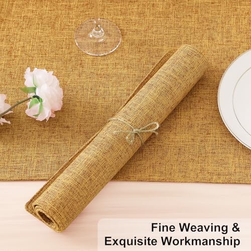 Homaxy Cloths Placemats for Dining Table Set of 6, 13" x 19", Amber