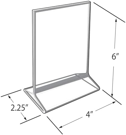 Azar Displays 152792-GLD-10PK Gold Trim Double-Sided Clear Acrylic Frames – Elegant Display Frames for Weddings, Events, and Photos | Premium 4X6 Tabletop Sign Holders (10-Pack)