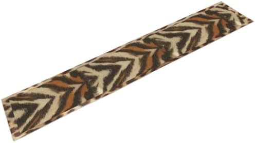 Tiger Animal Skin Print Table Runner, Rustic Cottage Country Farm Animal Fur Skin Pattern Western Style Black Brown Print Dinner Runner for Home Kitchen Dining Table Decoration 13"x90"
